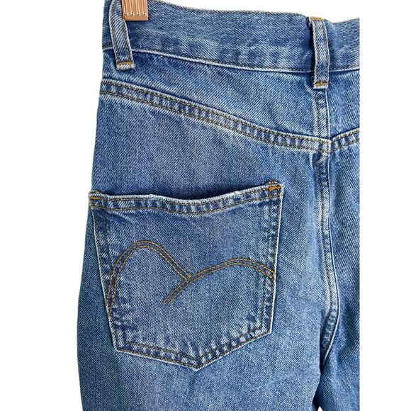 Farm Rio Light Wash Carrot Denim Pants Jeans Flare Leg Fringe Hem Blue Size 24 - Picture 8 of 12